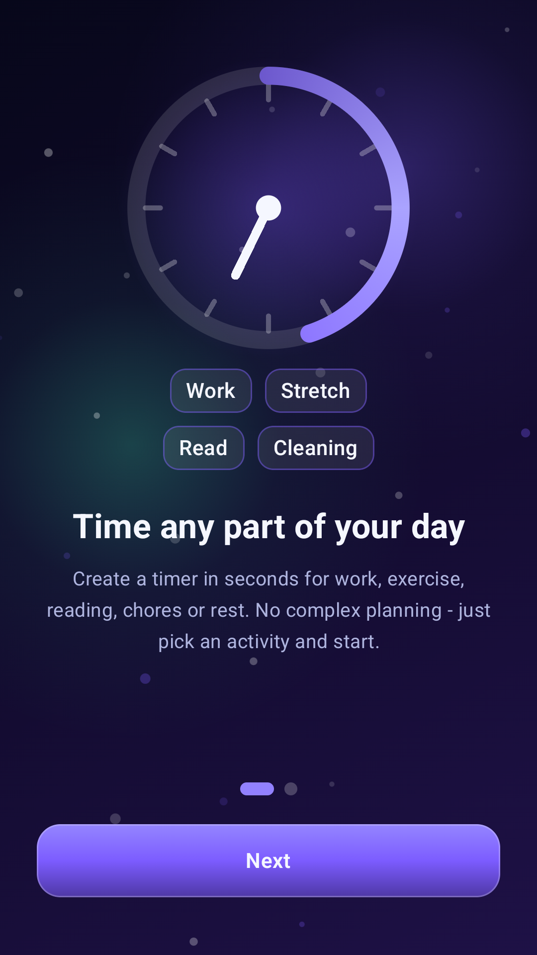 Onboarding screen